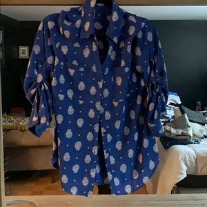 Express Button Down Blouse